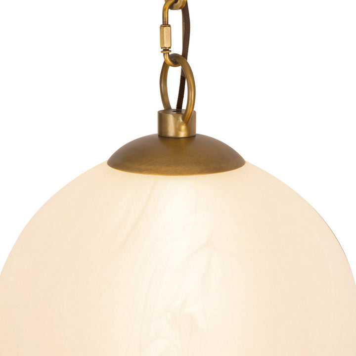 Alora Canada - CH363103VBCDG - LED Chandelier - Petra - Vintage Brass/Cloud Glass