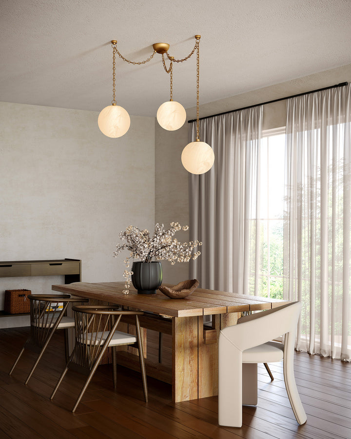 Alora Canada - CH363103VBCDG - LED Chandelier - Petra - Vintage Brass/Cloud Glass