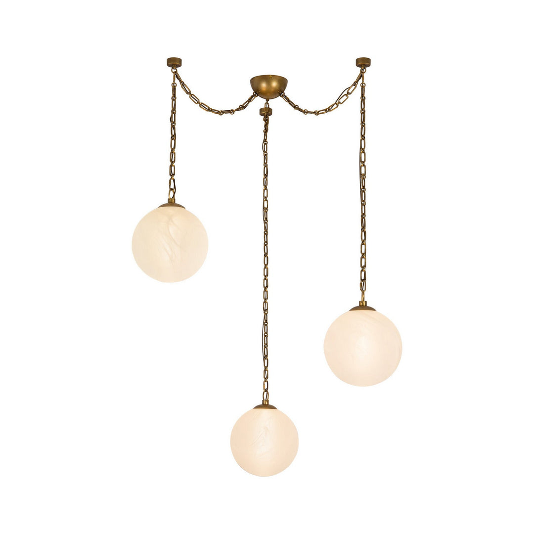 Alora Canada - CH363103VBCDG - LED Chandelier - Petra - Vintage Brass/Cloud Glass