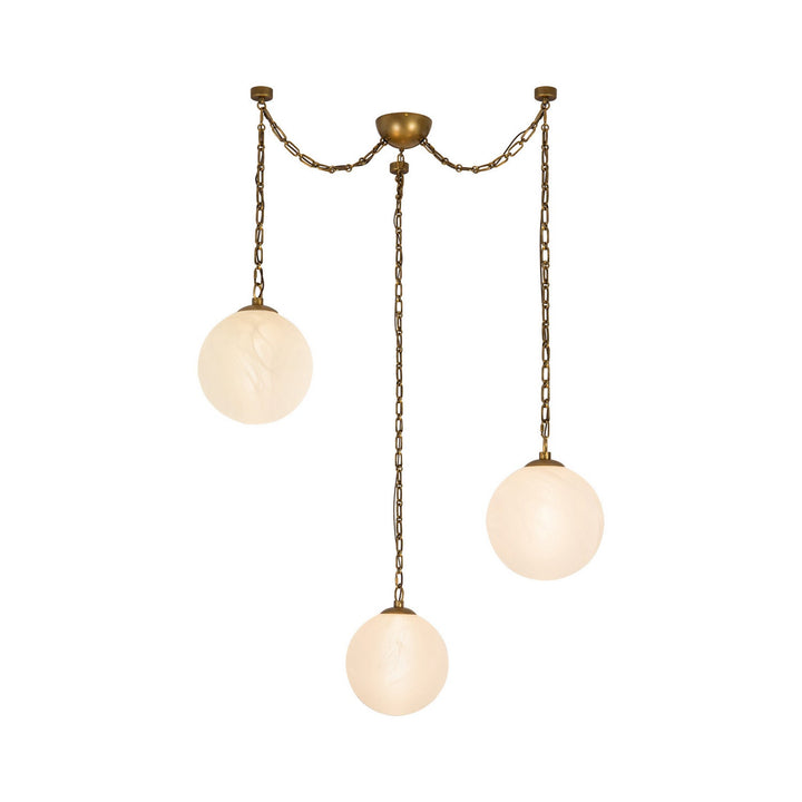 Alora Canada - CH363103VBCDG - LED Chandelier - Petra - Vintage Brass/Cloud Glass
