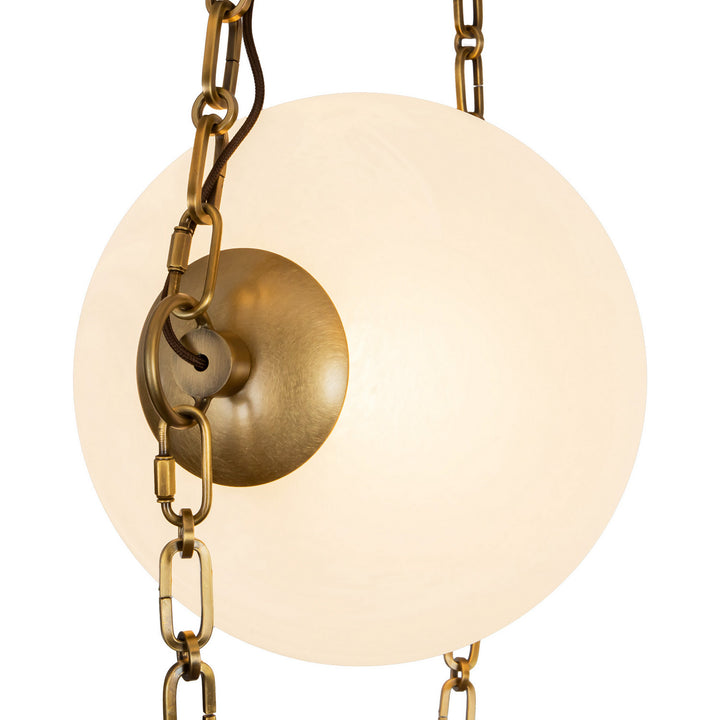 Alora Canada - CH372103VBCDG - LED Chandelier - Petra - Vintage Brass/Cloud Glass