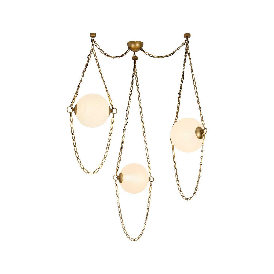 Alora Canada - CH372103VBCDG - LED Chandelier - Petra - Vintage Brass/Cloud Glass