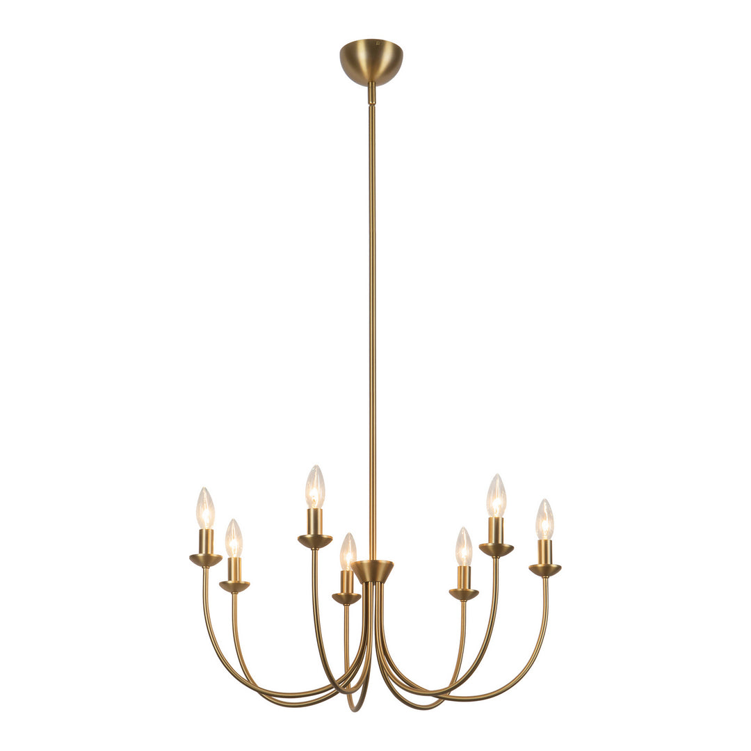 Alora Canada - CH419726BG - Seven Light Chandelier - Ember - Brushed Gold