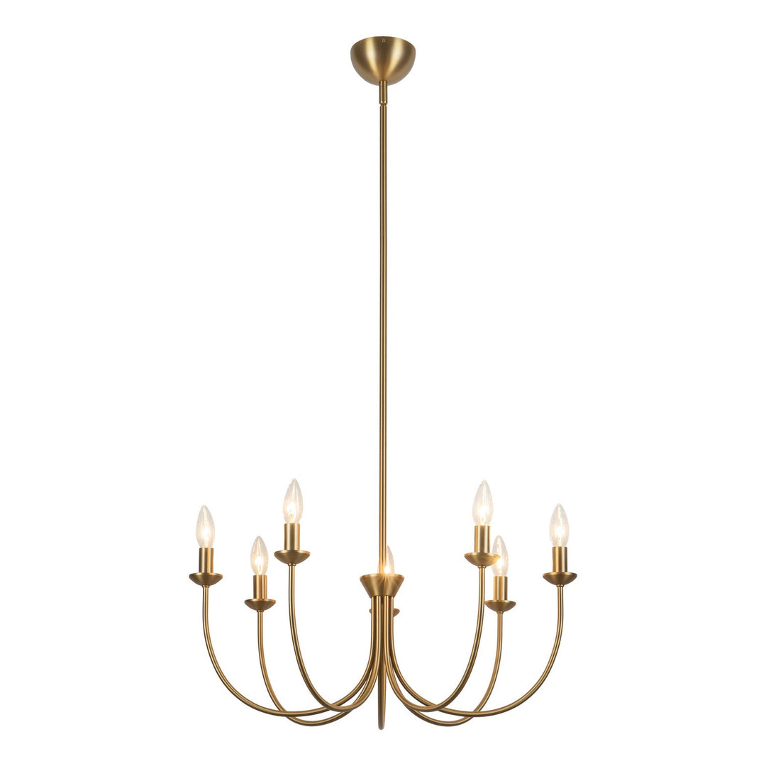Alora Canada - CH419726BG - Seven Light Chandelier - Ember - Brushed Gold