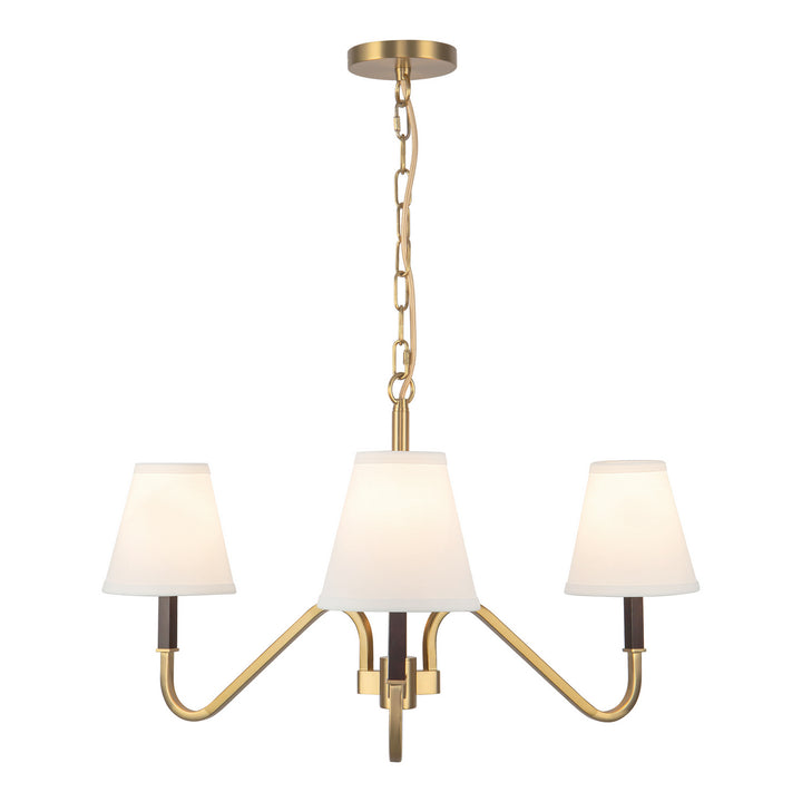 Alora Canada - CH445330BGWL - Three Light Chandelier - Sloan - Brushed Gold/White Linen
