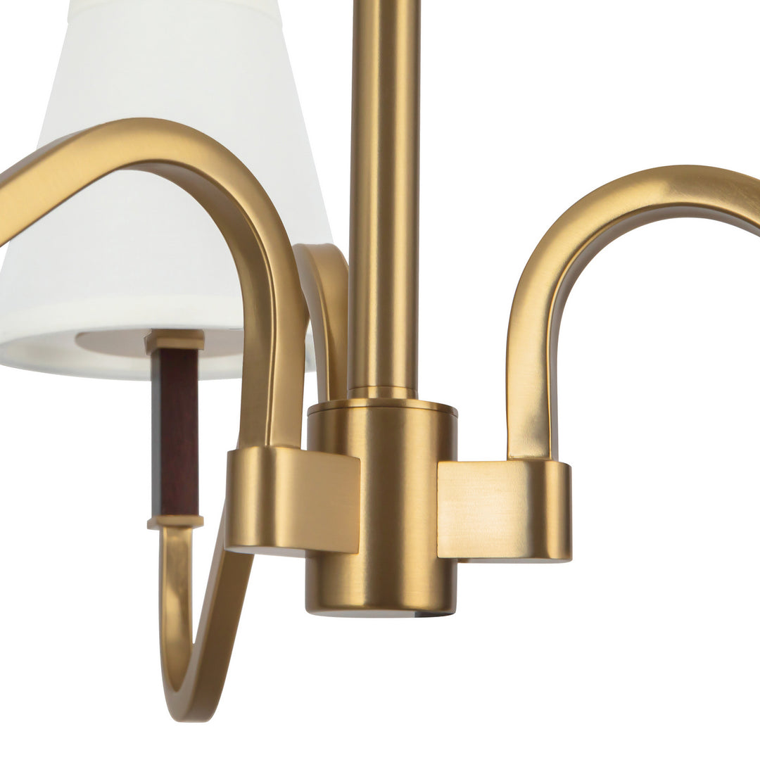 Alora Canada - CH445330BGWL - Three Light Chandelier - Sloan - Brushed Gold/White Linen