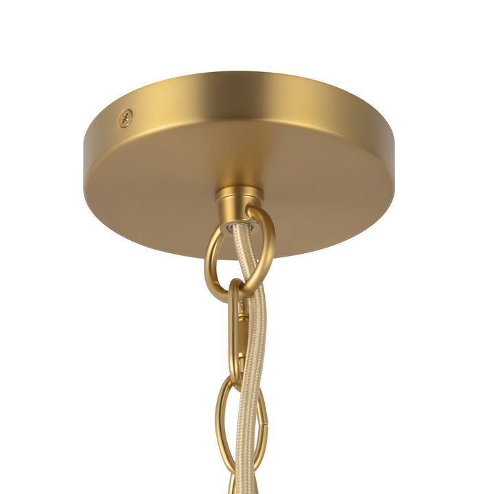 Alora Canada - CH654318BGRC - Three Light Chandelier - Faye - Brushed Gold/Clear Ribbed Glass