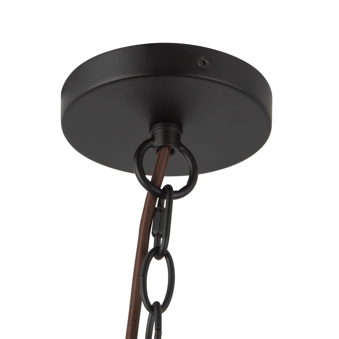 Alora Canada - CH654318MBSM - Three Light Chandelier - Faye - Matte Black/Smoked Solid Glass