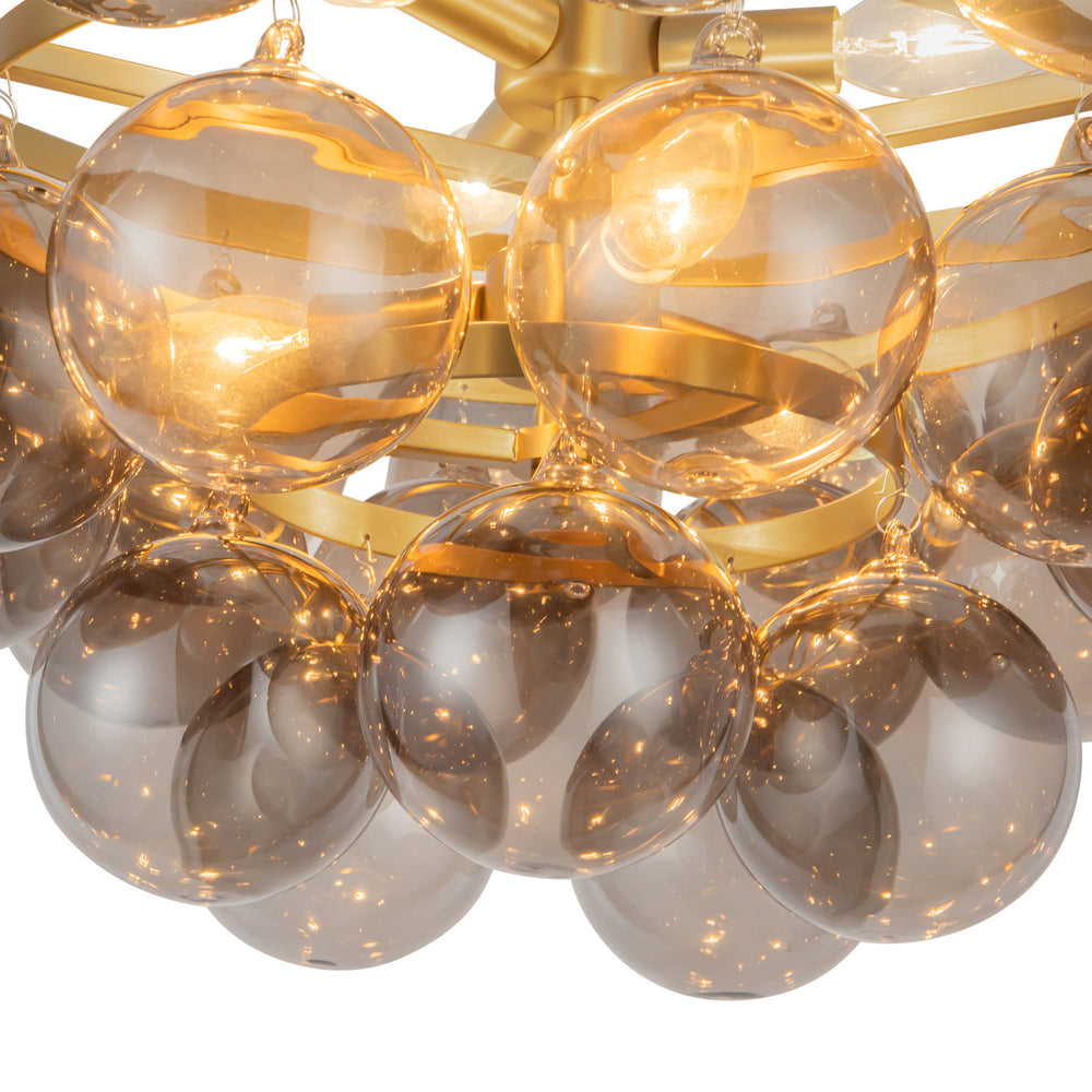 Alora Canada - CH654624BGSM - Six Light Chandelier - Faye - Brushed Gold/Smoked Glass
