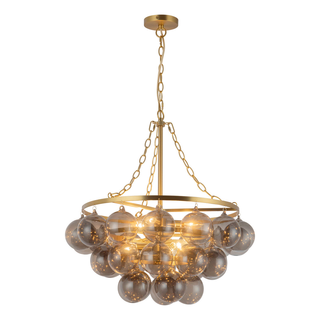 Alora Canada - CH654624BGSM - Six Light Chandelier - Faye - Brushed Gold/Smoked Glass