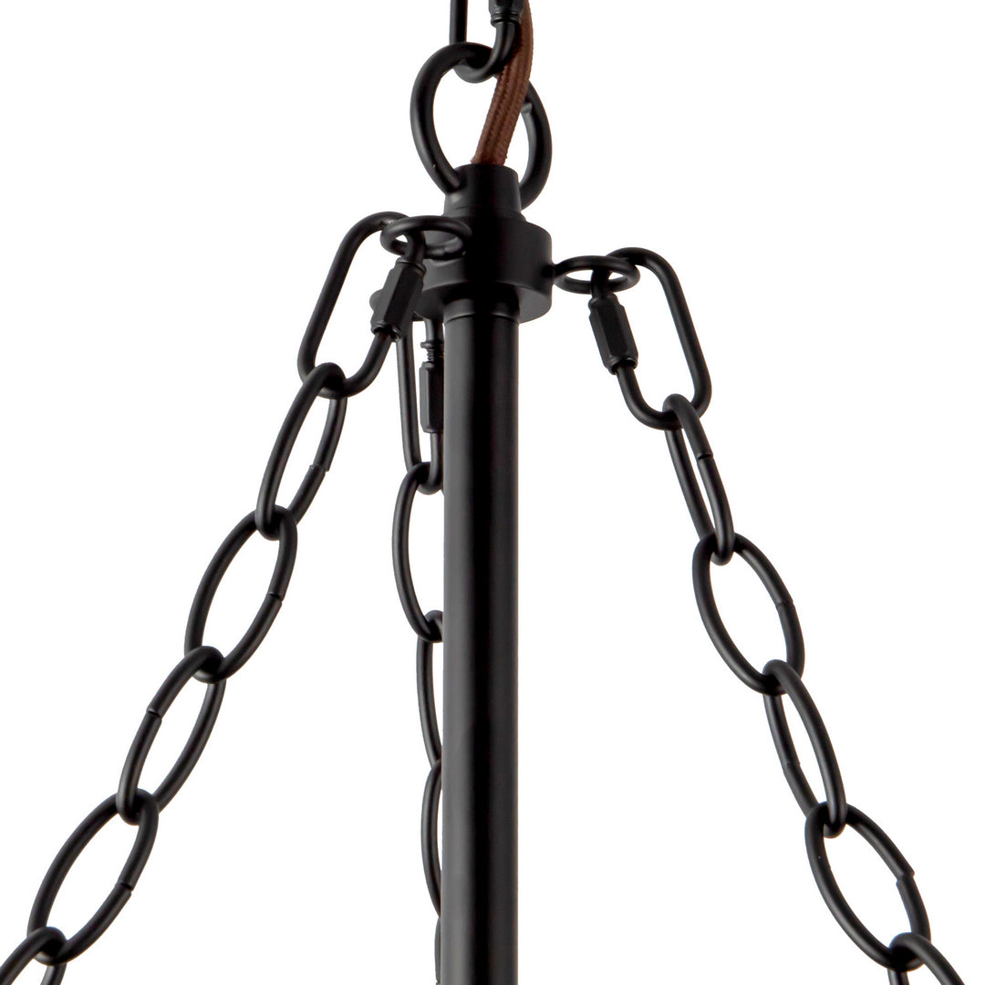 Alora Canada - CH654624MBRC - Six Light Chandelier - Faye - Matte Black/Clear Ribbed Glass