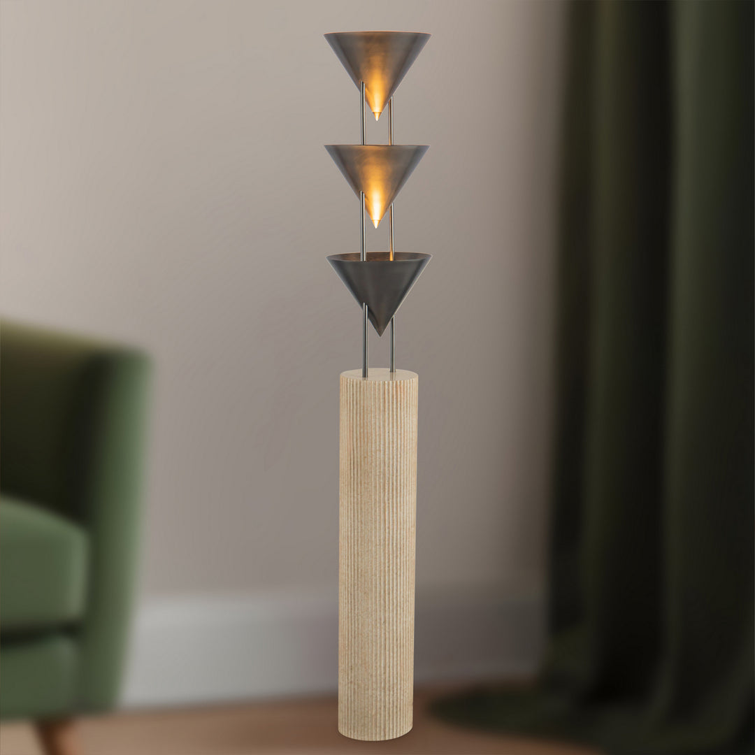 Alora Canada - FL341367STA - Three Light Floor Lamp - Versus - Aged Steel