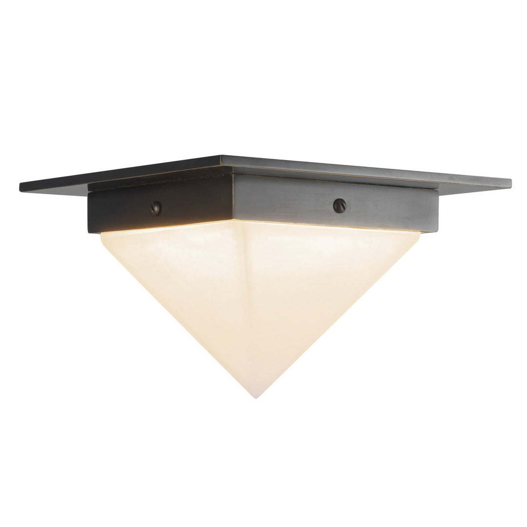 Mineral One Light Flush Mount in Urban Bronze/Alabaster Alora Canada