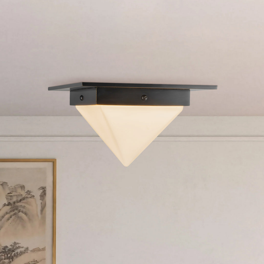 Alora Canada - FM345084UBOP - One Light Flush Mount - Mineral - Urban Bronze/Matte Opal Glass