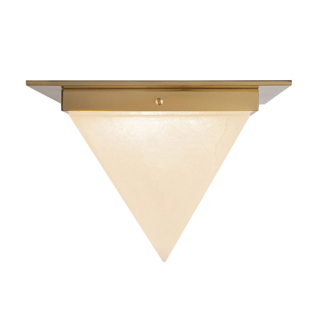 Alora Canada - FM345119PTBAR - One Light Flush Mount - Mineral - Patina Brass/Alabaster