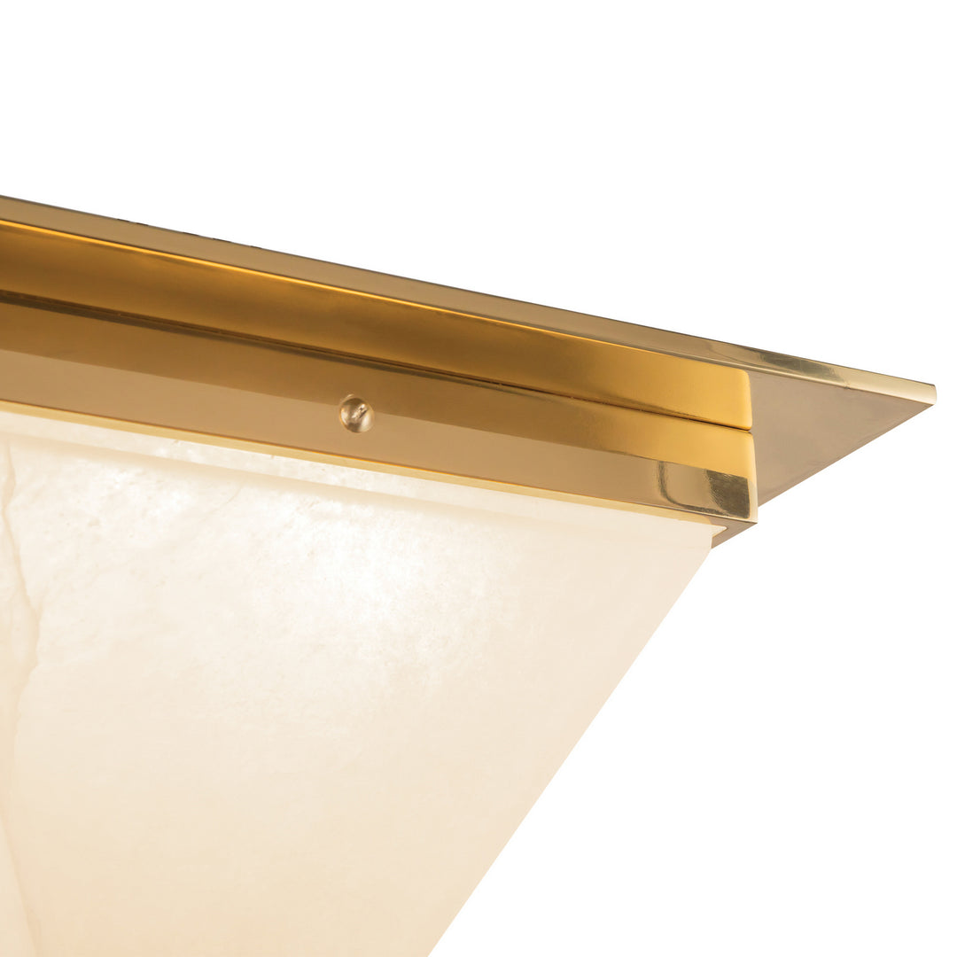 Alora Canada - FM345119PTBAR - One Light Flush Mount - Mineral - Patina Brass/Alabaster