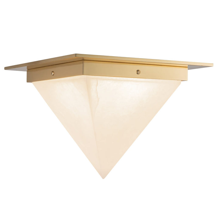 Alora Canada - FM345119PTBAR - One Light Flush Mount - Mineral - Patina Brass/Alabaster