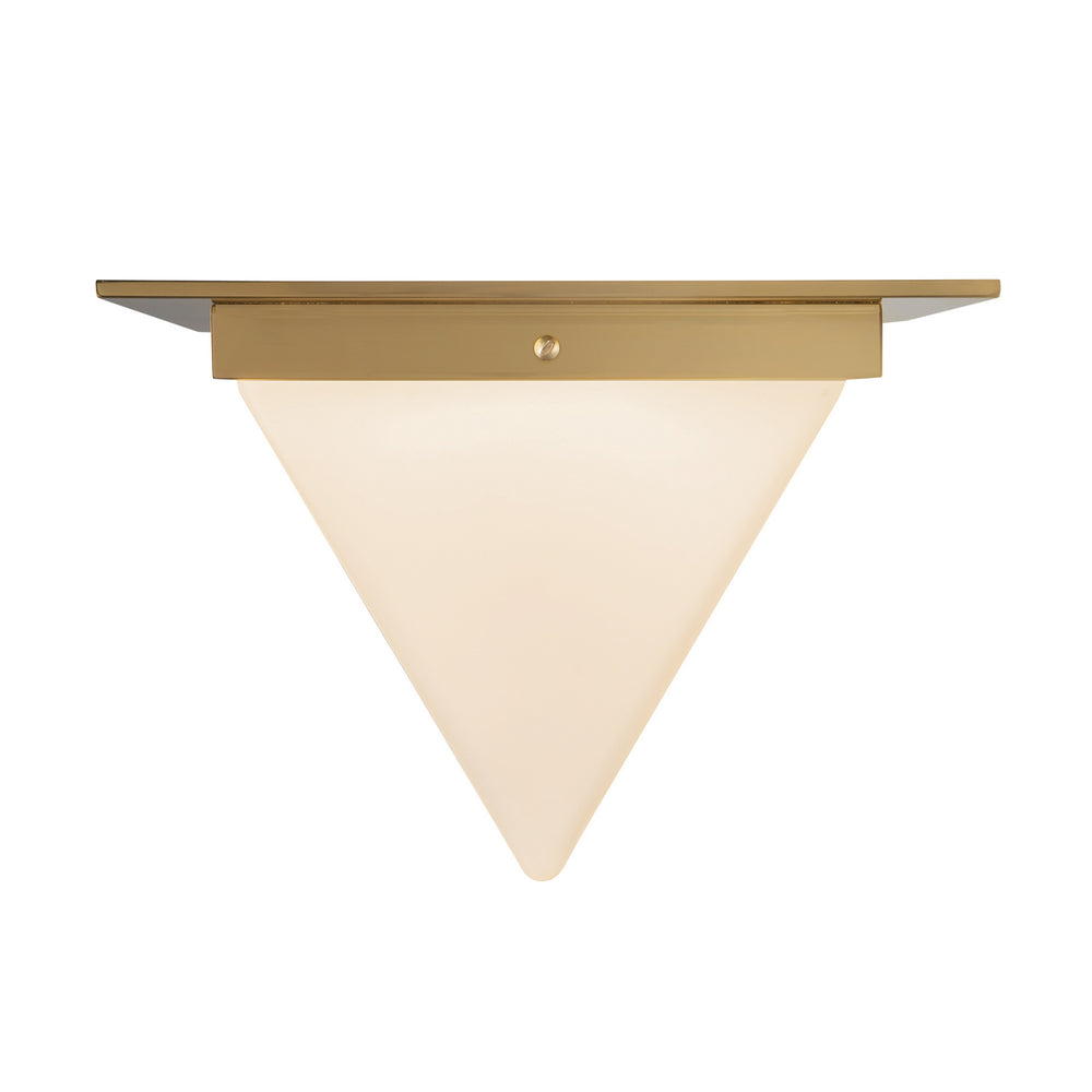 Alora Canada - FM345119PTBOP - One Light Flush Mount - Mineral - Patina Brass/Opal Glass