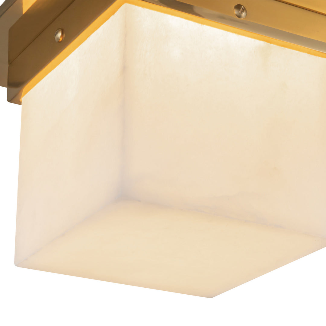 Alora Canada - FM356085PTBAR - One Light Flush Mount - Mineral - Patina Brass/Alabaster