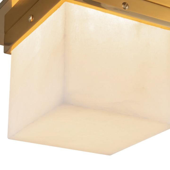 Alora Canada - FM356085PTBAR - One Light Flush Mount - Mineral - Patina Brass/Alabaster