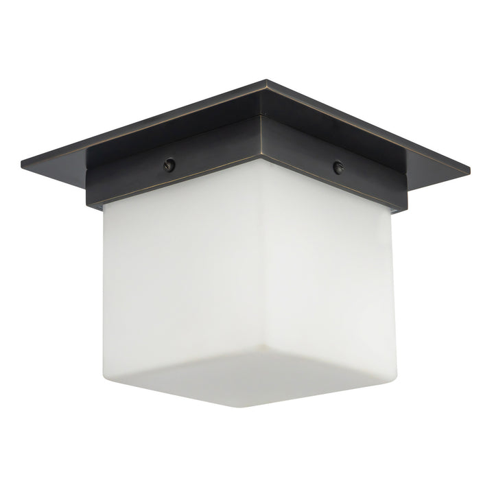 Alora Canada - FM356085UBOP - One Light Flush Mount - Mineral - Urban Bronze/Matte Opal Glass