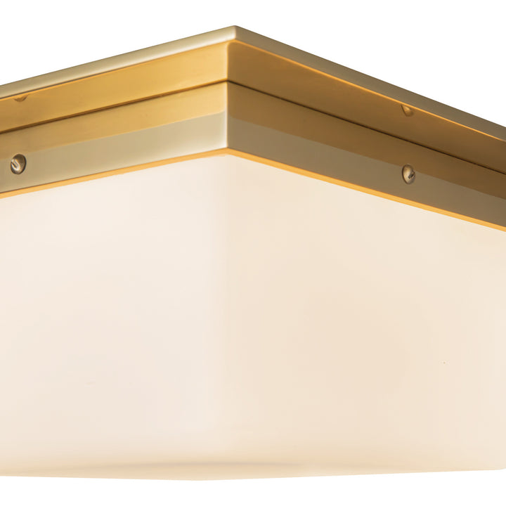 Alora Canada - FM356115PTBOP - Two Light Flush Mount - Mineral - Patina Brass/Opal Glass