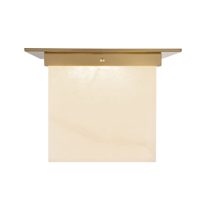Alora Canada - FM356118PTBAR - One Light Flush Mount - Mineral - Patina Brass/Alabaster