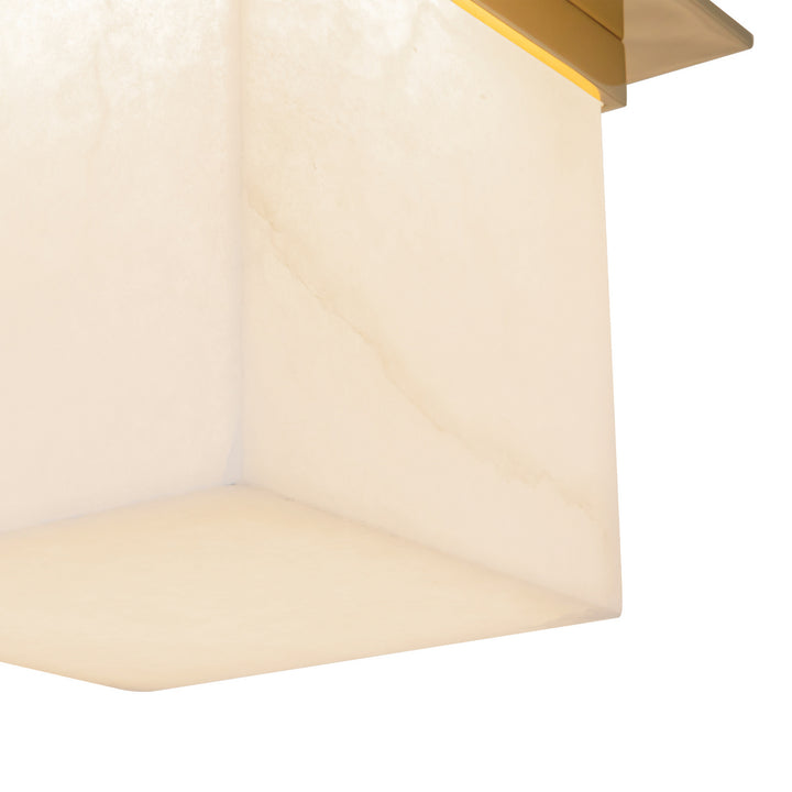 Alora Canada - FM356118PTBAR - One Light Flush Mount - Mineral - Patina Brass/Alabaster