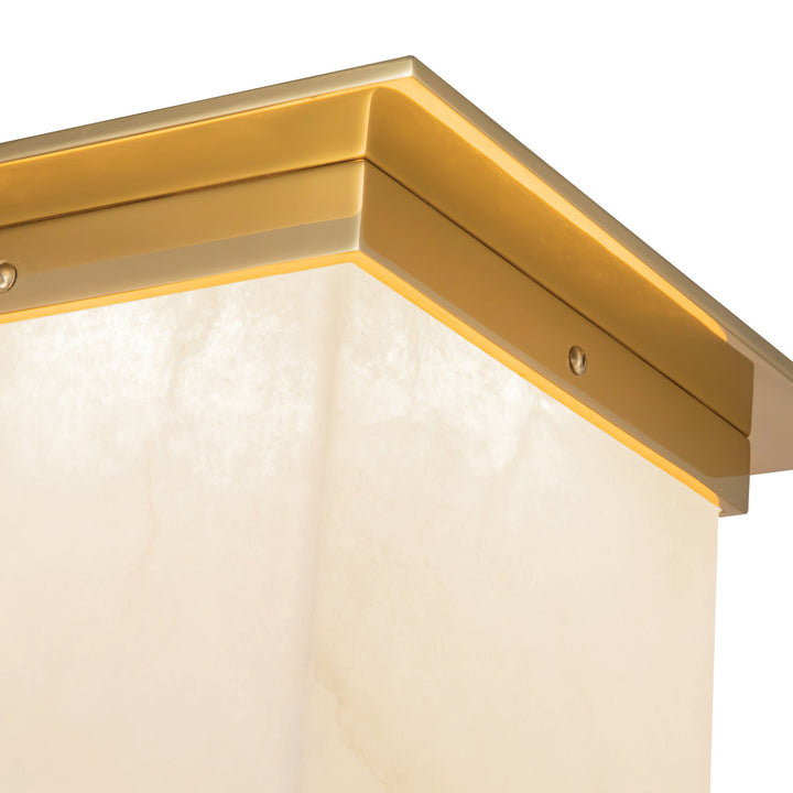 Alora Canada - FM356118PTBAR - One Light Flush Mount - Mineral - Patina Brass/Alabaster