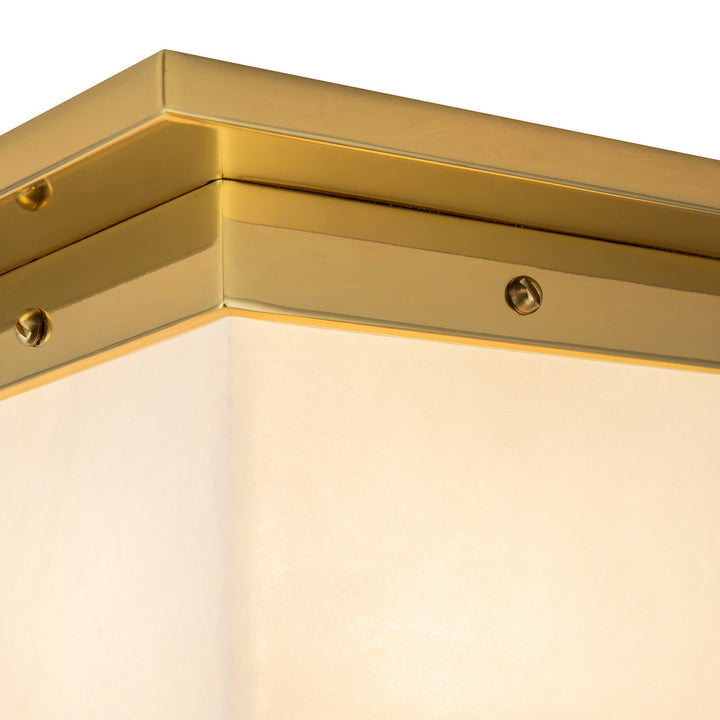 Alora Canada - FM356808PTBAR - One Light Flush Mount - Mineral - Patina Brass/Alabaster
