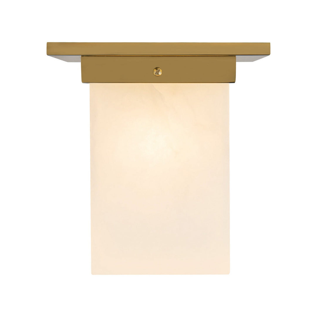 Alora Canada - FM356808PTBAR - One Light Flush Mount - Mineral - Patina Brass/Alabaster
