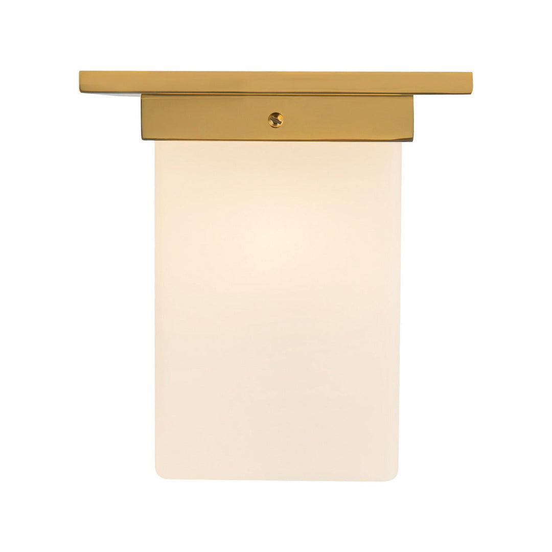 Alora Canada - FM356808PTBOP - One Light Flush Mount - Mineral - Patina Brass/Opal Glass