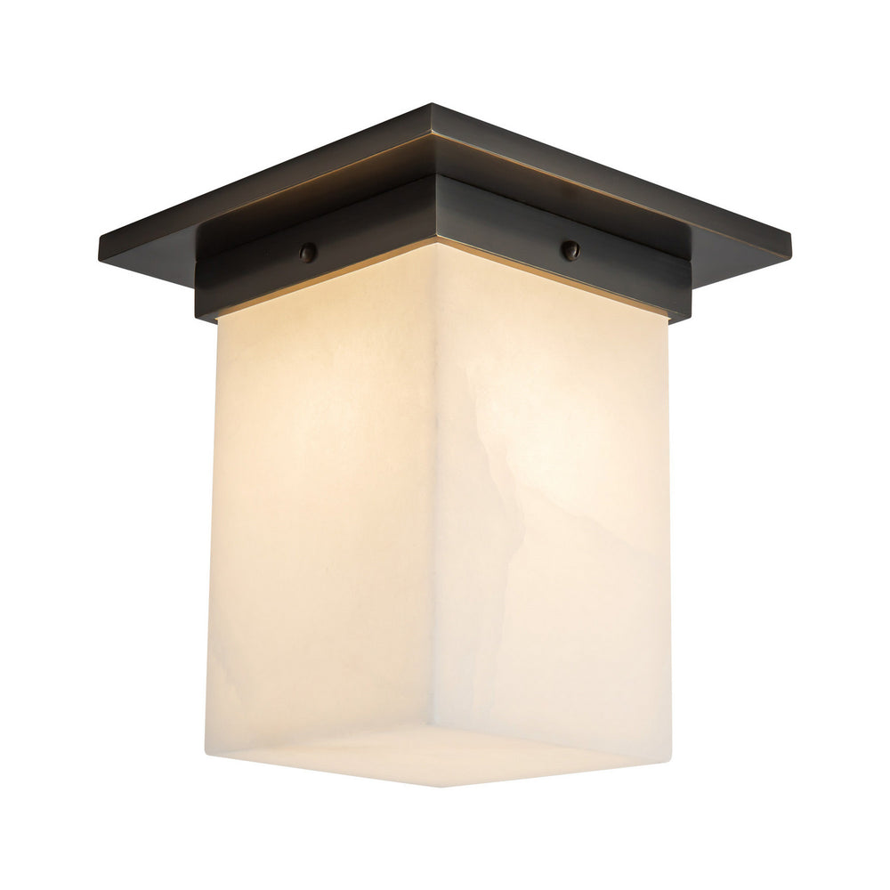 Alora Canada - FM356808UBAR - One Light Flush Mount - Mineral - Urban Bronze/Alabaster