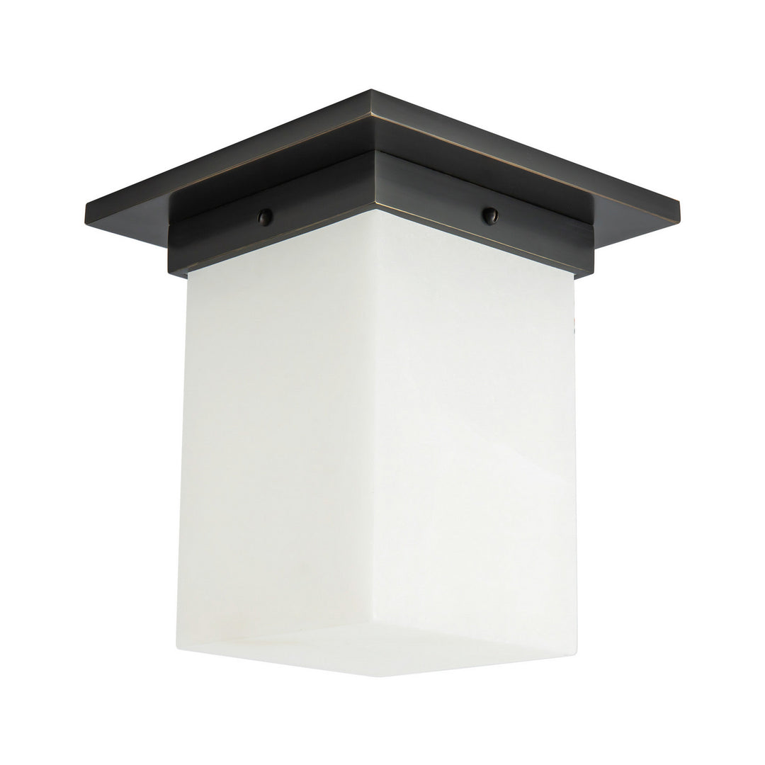 Alora Canada - FM356808UBAR - One Light Flush Mount - Mineral - Urban Bronze/Alabaster