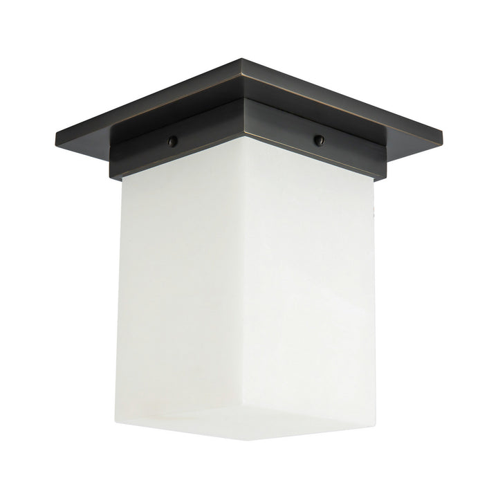 Alora Canada - FM356808UBAR - One Light Flush Mount - Mineral - Urban Bronze/Alabaster