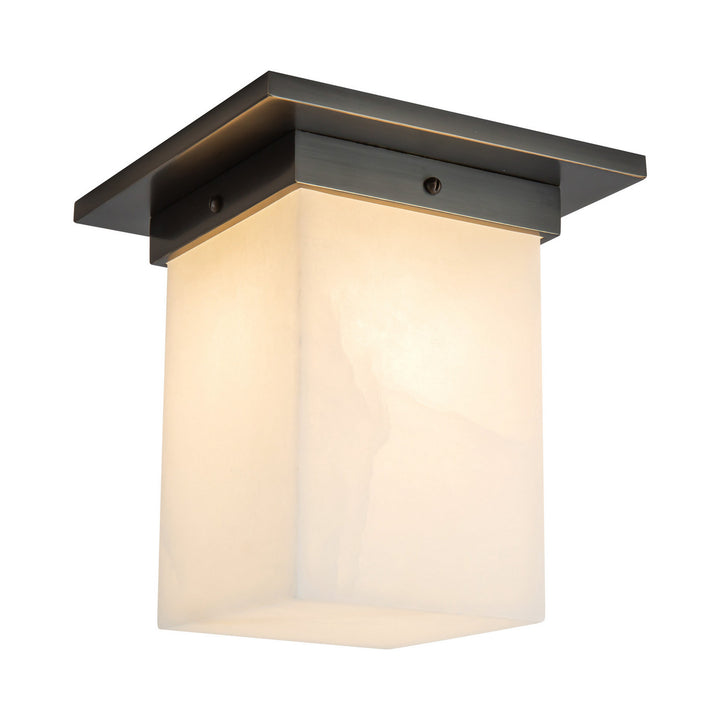 Alora Canada - FM356808UBAR - One Light Flush Mount - Mineral - Urban Bronze/Alabaster
