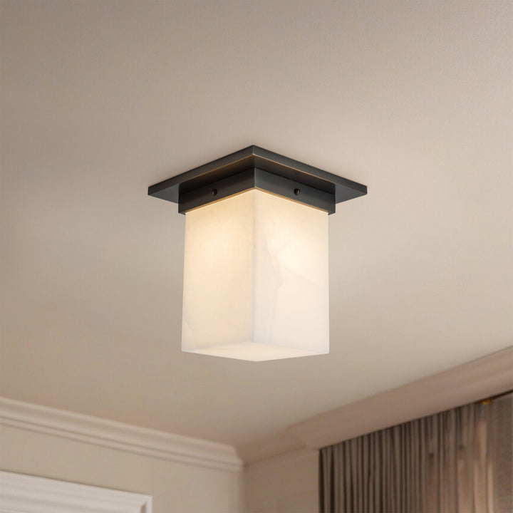 Alora Canada - FM356808UBAR - One Light Flush Mount - Mineral - Urban Bronze/Alabaster