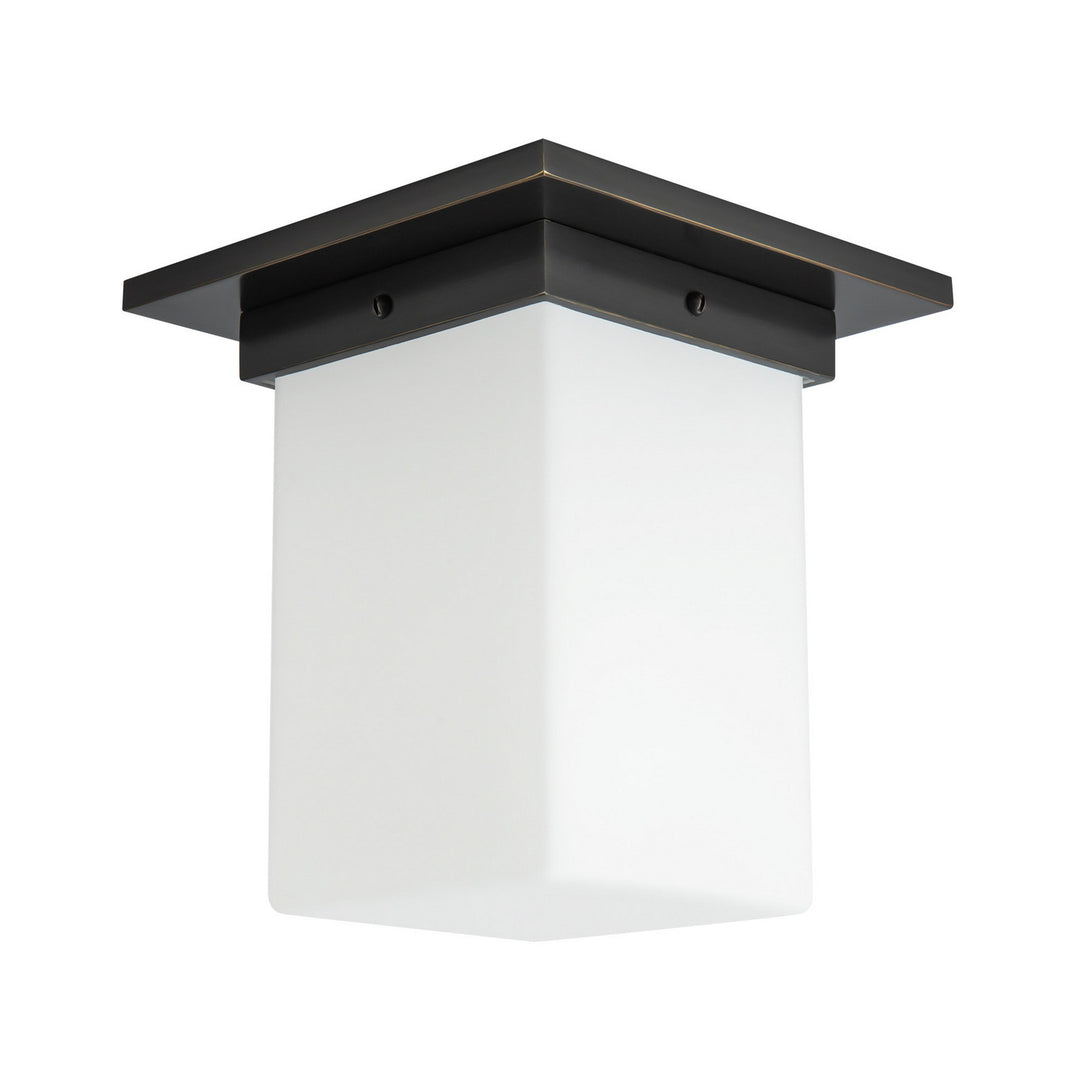 Alora Canada - FM356808UBOP - One Light Flush Mount - Mineral - Urban Bronze/Matte Opal Glass