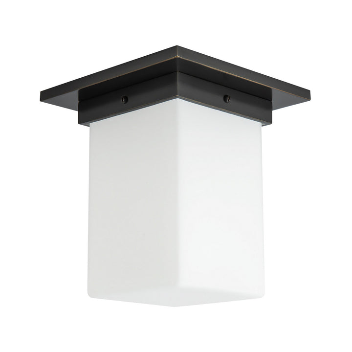 Alora Canada - FM356808UBOP - One Light Flush Mount - Mineral - Urban Bronze/Matte Opal Glass