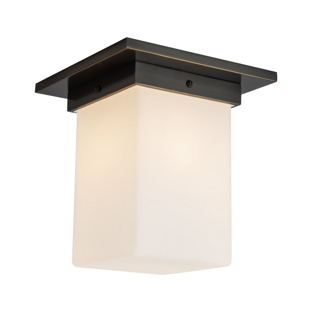 Alora Canada - FM356808UBOP - One Light Flush Mount - Mineral - Urban Bronze/Matte Opal Glass