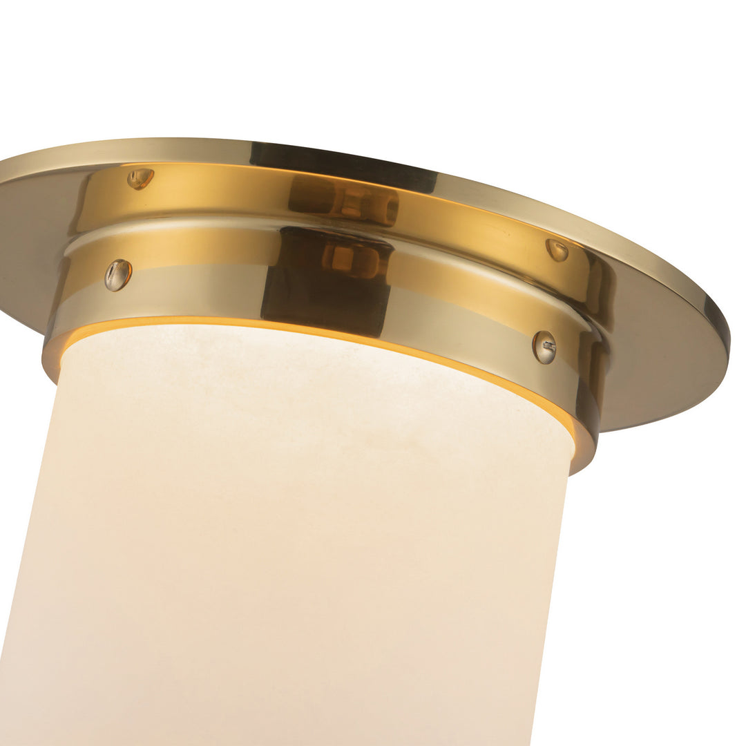Alora Canada - FM360085PTBAR - One Light Flush Mount - Mineral - Patina Brass/Alabaster