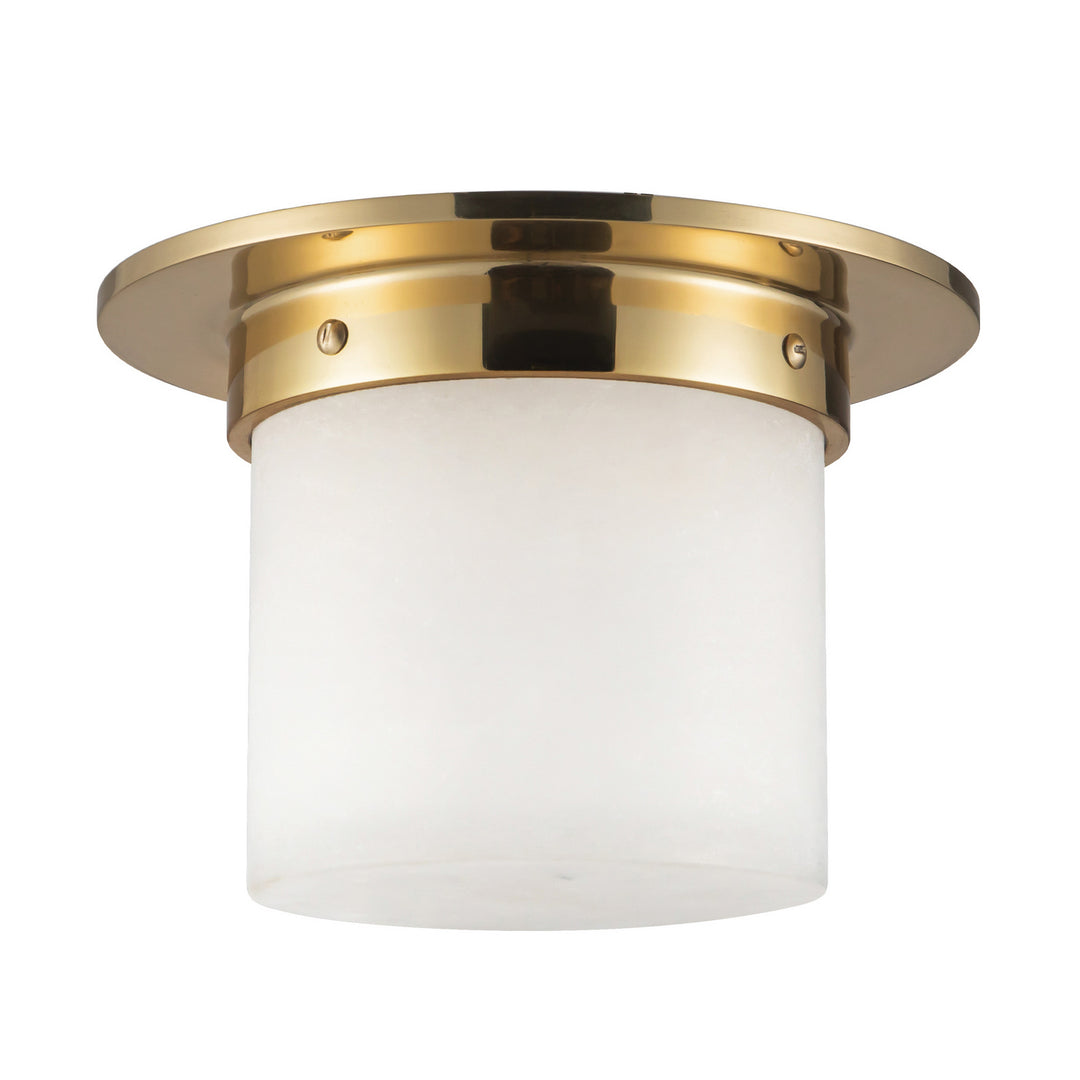 Alora Canada - FM360085PTBAR - One Light Flush Mount - Mineral - Patina Brass/Alabaster