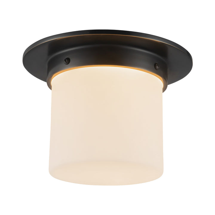 Alora Canada - FM360085UBOP - One Light Flush Mount - Mineral - Urban Bronze/Matte Opal Glass