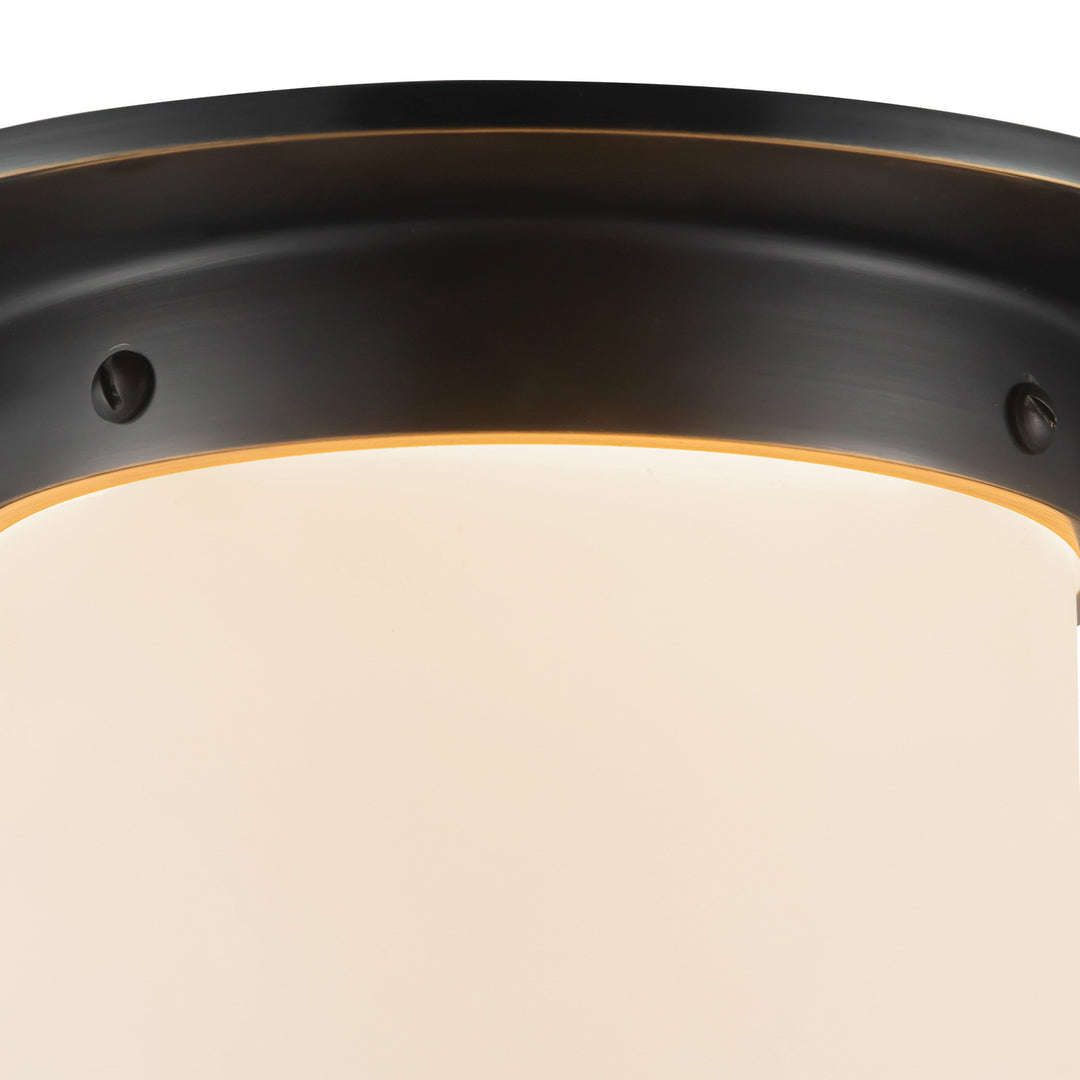 Alora Canada - FM360085UBOP - One Light Flush Mount - Mineral - Urban Bronze/Matte Opal Glass