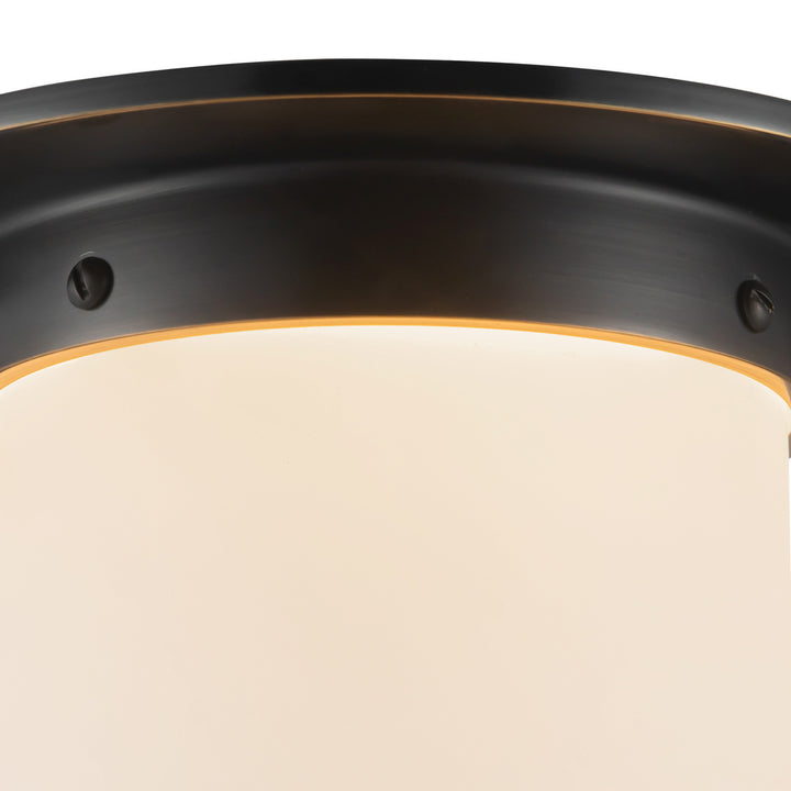 Alora Canada - FM360085UBOP - One Light Flush Mount - Mineral - Urban Bronze/Matte Opal Glass