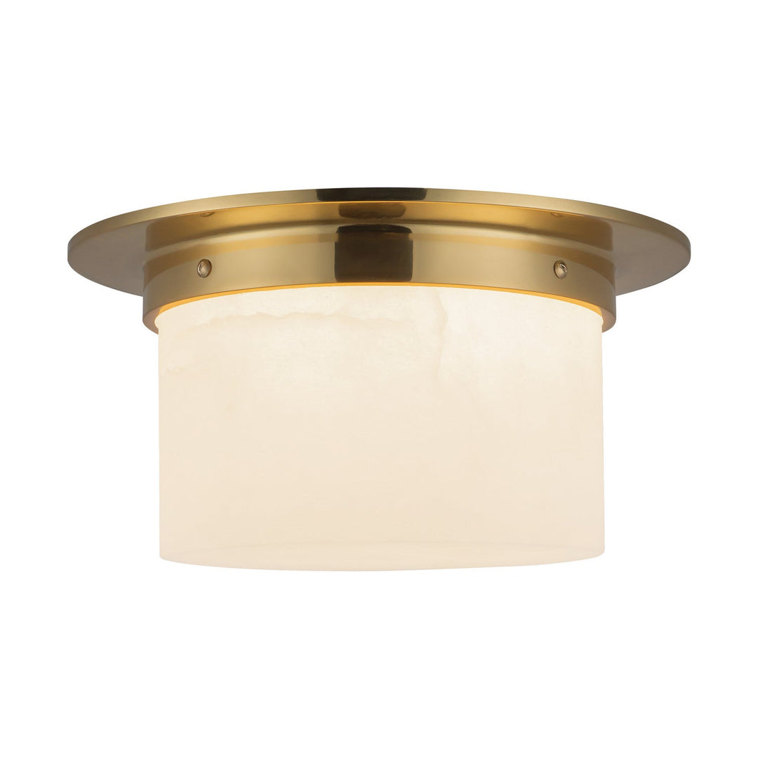 Alora Canada - FM360115PTBAR - Two Light Flush Mount - Mineral - Patina Brass/Alabaster