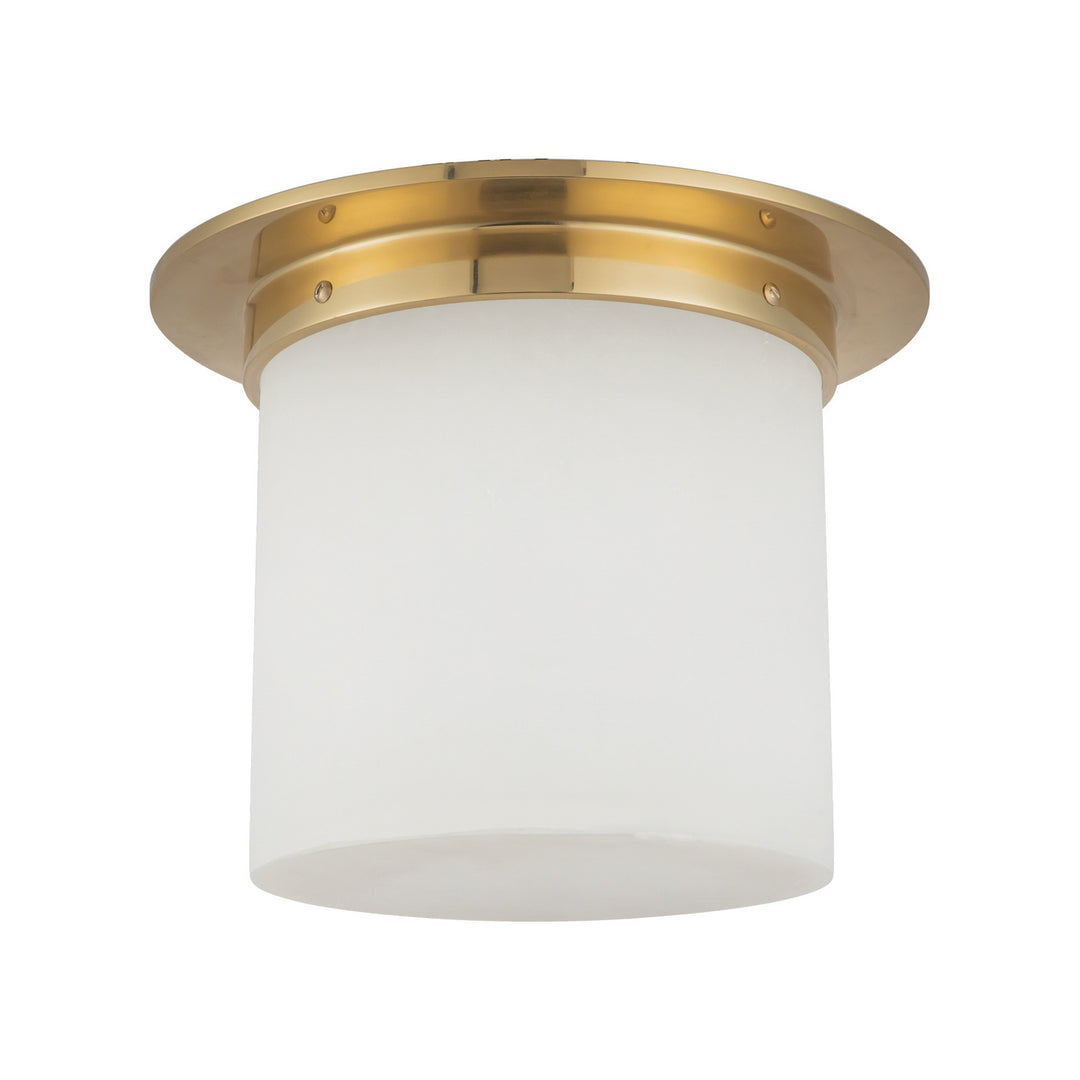 Alora Canada - FM360118PTBAR - One Light Flush Mount - Mineral - Patina Brass/Alabaster
