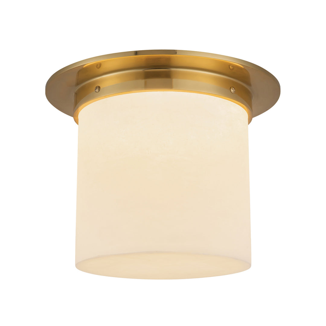 Alora Canada - FM360118PTBAR - One Light Flush Mount - Mineral - Patina Brass/Alabaster