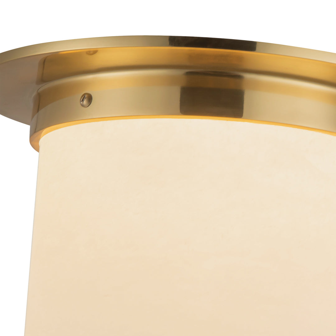 Alora Canada - FM360118PTBAR - One Light Flush Mount - Mineral - Patina Brass/Alabaster