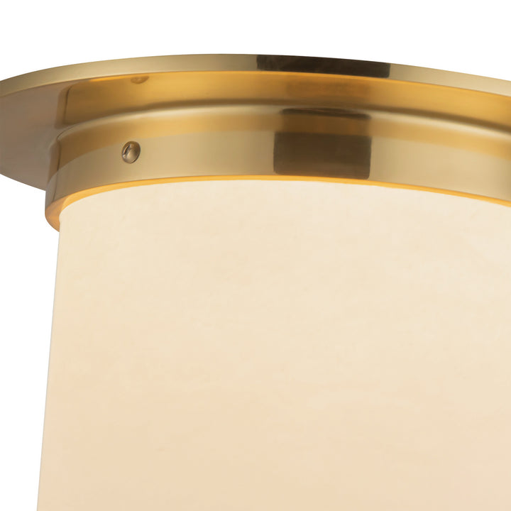 Alora Canada - FM360118PTBAR - One Light Flush Mount - Mineral - Patina Brass/Alabaster